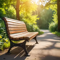 there is a bench that is in the park