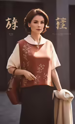 an older woman is holding something on her left hand
