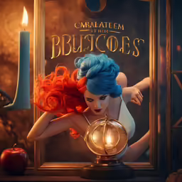 a digital painting of a lady holding a globe