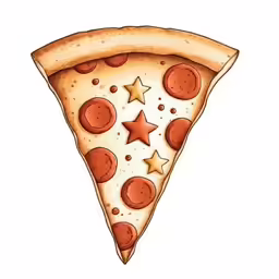 a slice of pizza with toppings on it
