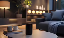 an empty coffee table and a remote control