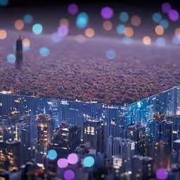 the skyline from a distance is all blurry