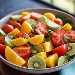 a plate with a large amount of fresh fruit on it