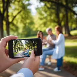 a man taking a picture with his phone