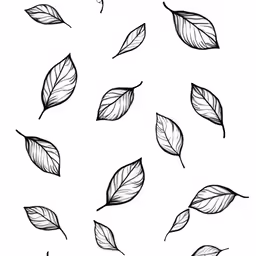 a bunch of leaf drawings with different leaves