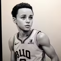 a man is posing for a basketball picture