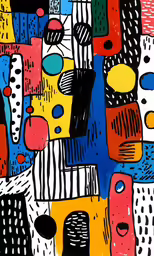 a painting that is in front of the same color