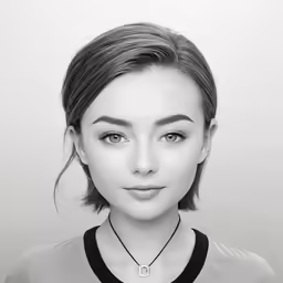 an artistic black and white image of a young woman