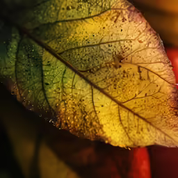 a leaf sits on top of two apples