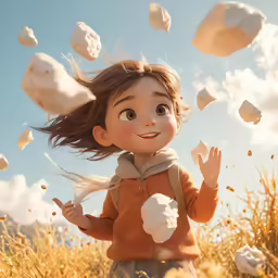 a very cute girl in some grass with rocks