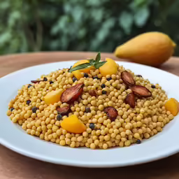the meal on a white plate is prepared and ready to eat