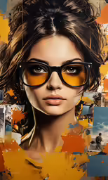 the woman in a pair of sun glasses has her eyes open