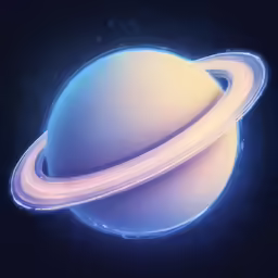an image of saturn taken from above looking down