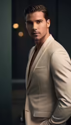 a close up of a male in a suit and shirt