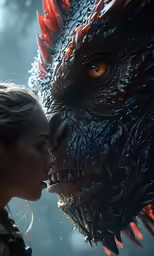 the creature from star wars ii kissing a young lady