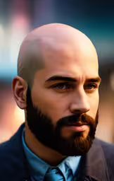 a man with a goatee and a beard wearing a suit,the man is wearing a suit and tie