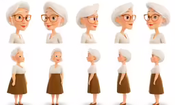 a female with glasses is posing in different positions