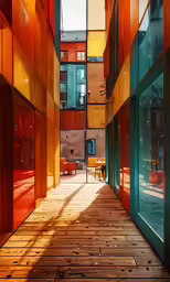 a room has a few chairs that are outside