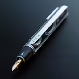 a pen with a metal tip in it