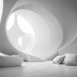 an architecture photo of a white room