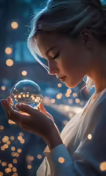 an image of a girl holding a crystal ball