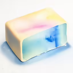 a very colorful soap with a tree on it
