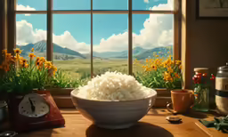 some food in a bowl on the counter