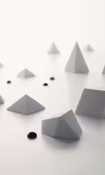 a group of different sizes of gray objects