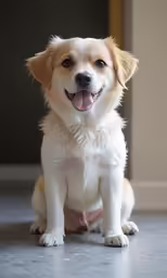 a little dog that is smiling for the camera