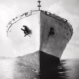 a large ship that is out in the water