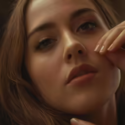 a close up of a person with a nose piercing