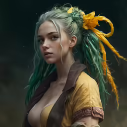 a blonde female with dreads is posing for the camera