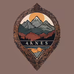 an emblem designed for the logo design for the lakes,an intricately designed logo for the great divide