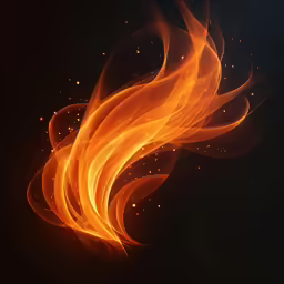 orange swirls in the air with lights