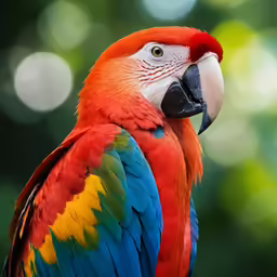 a brightly colored bird with bright blue and yellow feathers