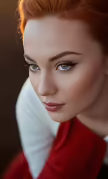an image of a woman with very red hair