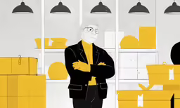 a man in a yellow shirt and a black suit