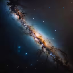 a spiral galaxy with stars in the sky