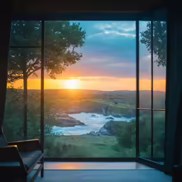 a window with some very beautiful view in it