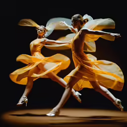 two people dance in an artistic image