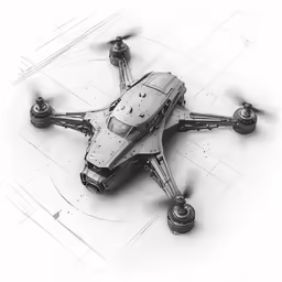 a model of a small vehicle with propeller