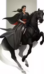 a painting of a woman riding on the back of a horse