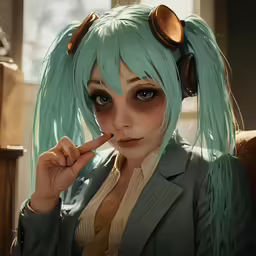 anime character dressed in a suit smoking a cigarette