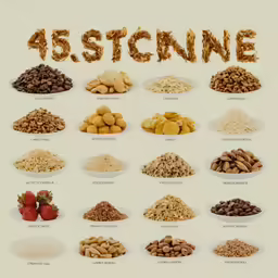 a poster with a large number of different grains in front of it