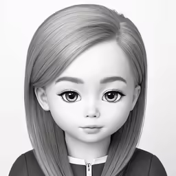 this is a digital image of a doll wearing a hoodie and a hoodie sweater