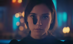 a woman has an evil look on her face