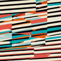 there is a wall covered in strips of fabric,an abstract, colorful pattern with diagonal lines