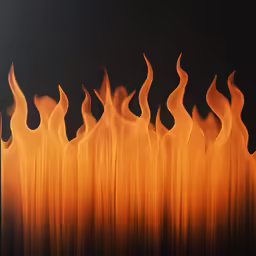 flames of different sizes and shapes on a black background