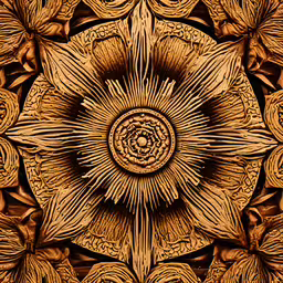 the artwork is an intricately decorated piece of art,abstract gold background with leaves and petals