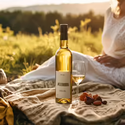 the woman has a glass of wine and nuts near her